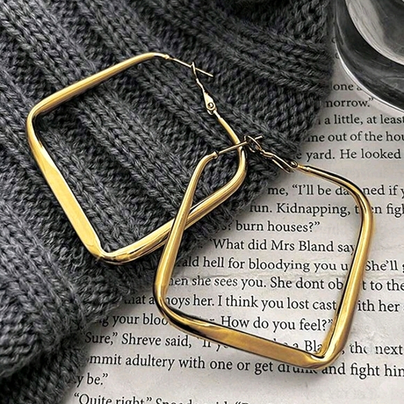 Anthropologie Jewelry - Square Hoops